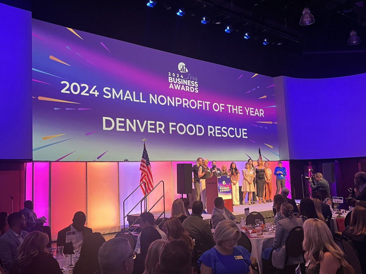 🌟 A big round of applause for @DenverFoodRescu , the Small Nonprofit of the Year! Your unwavering commitment to our community's well-being is truly admirable. #BizAwards