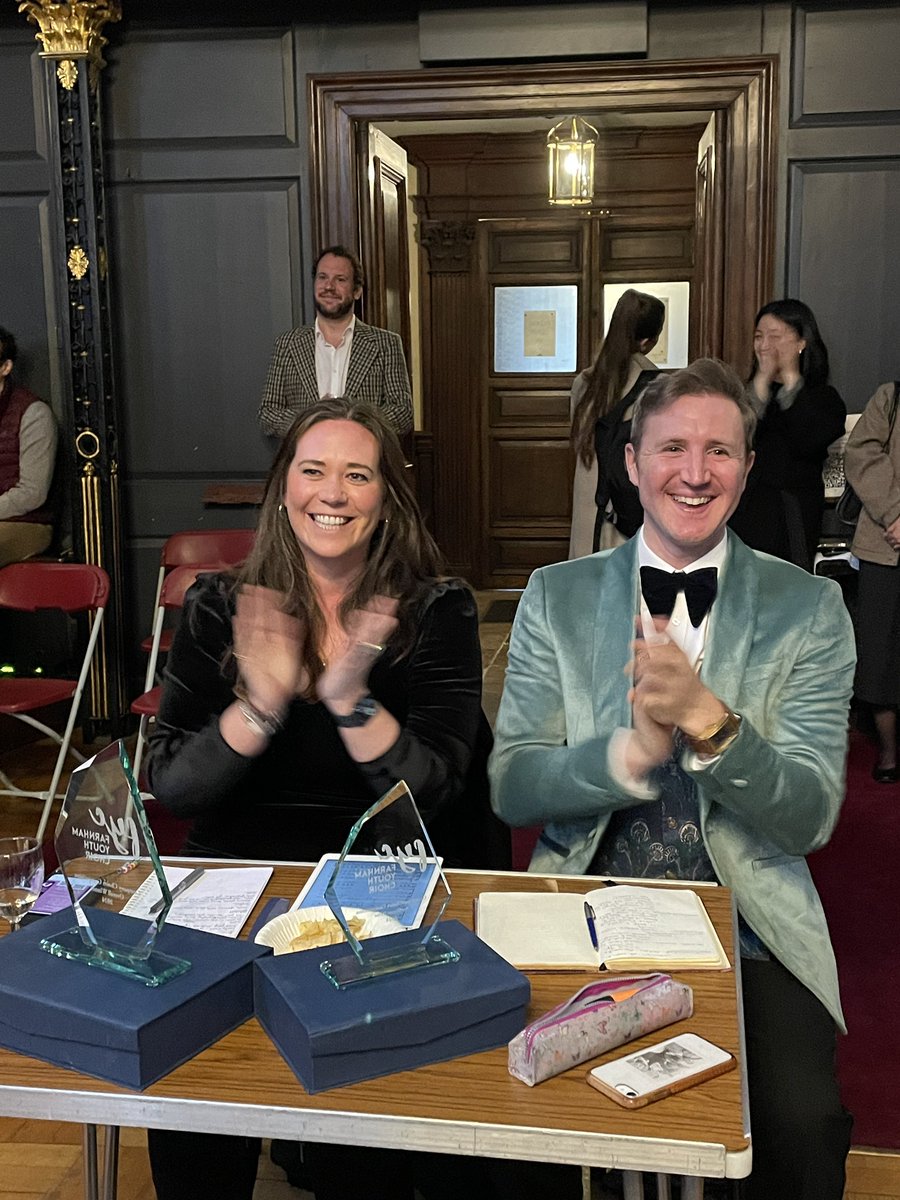 Our esteemed judges <a href="/AntoineDingDong/">Anthony Harris</a> and <a href="/CBrosnanSoprano/">Charlotte Brosnan</a> warmly applaud choirs at our Company Choirs Competition. gofundme.com/f/get-fyc-to-nz