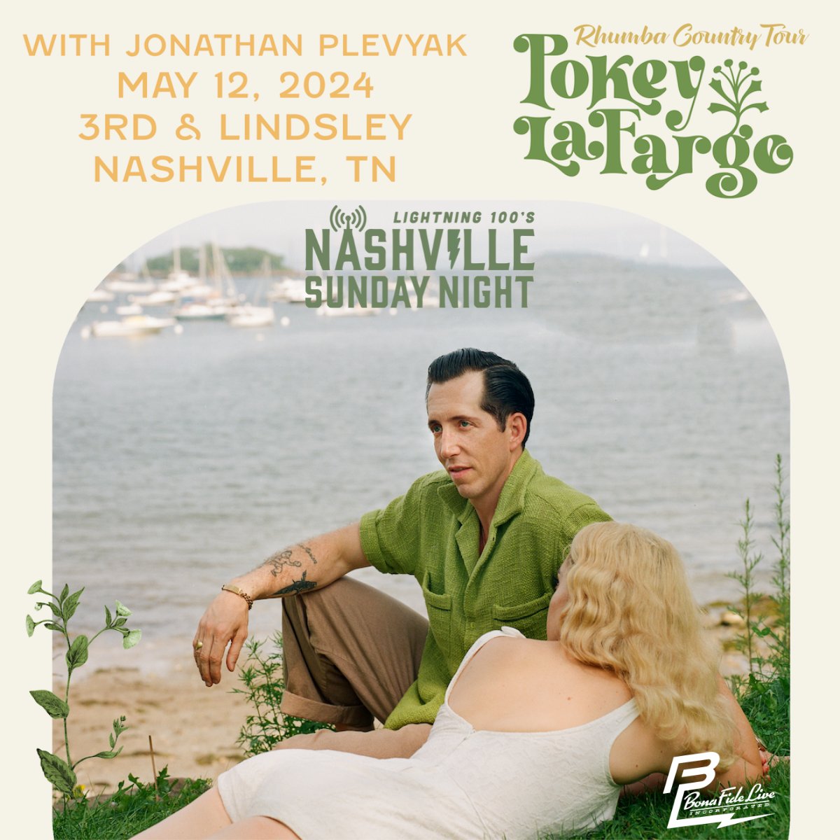 🌟SUPPORT ANNOUNCE🌟
Rock & Soul Singer-Songwriter Jonathan Plevyak will be joining @PokeyLaFarge on May 12 for @Lightning100 #NashvilleSundayNight!
Get your tix here -> bit.ly/3T2N6TP
Sponsored by Jack Daniel's & High Rise Beverage Co.
Presented by Bona Fide Live, Inc