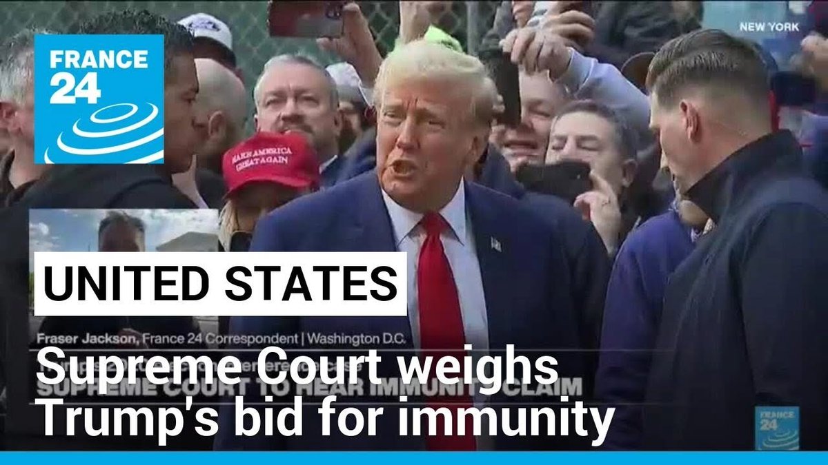 ▶️ US Supreme Court weighs Trump's bid for immunity from prosecution f24.my/AHkA.x