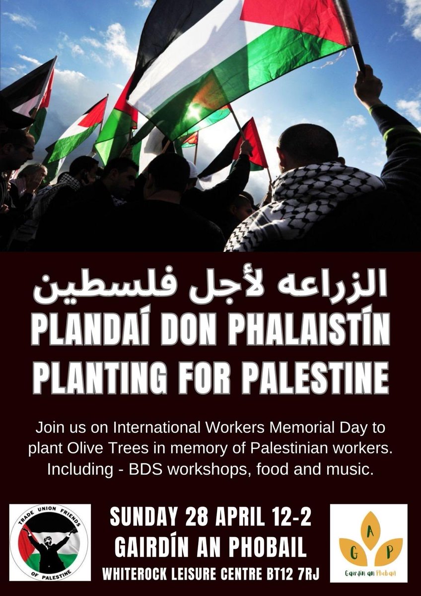 Join ⁦@TUFPalestine⁩ this Sunday, 28th April in Belfast