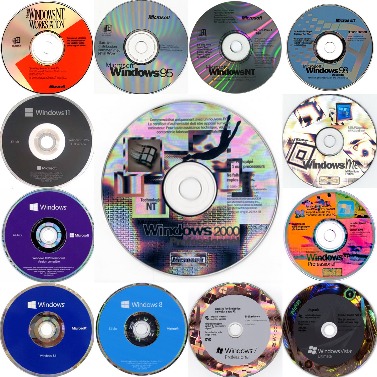 Microsoft Windows Install CD's/DVD's for workstations over the past 30 years. Will 11 be the last one on physical media?
