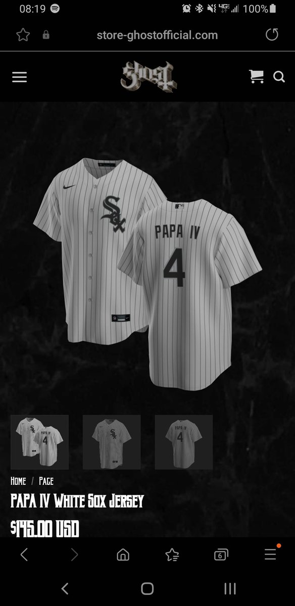 Found Papa Emeritus IV White Sox jersey and got a site that looked identical to Ghost's. It was fake, got fake emails with the logo and Official Ghost Store but when I went to the real site and contacted support, they couldn't find my order number, be careful!
#ghostband #ghost