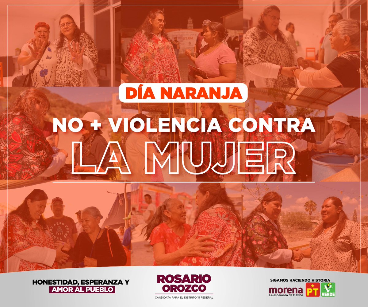 En este #DíaNaranja, desde Tehuacán, levantamos la voz: No más violencia contra la mujer. Cada gesto de apoyo, cada palabra de aliento, cada acción cuenta en la construcción de un futuro donde reine el respeto y la seguridad para todas. 
Comprometida con la lucha por la igualdad,…