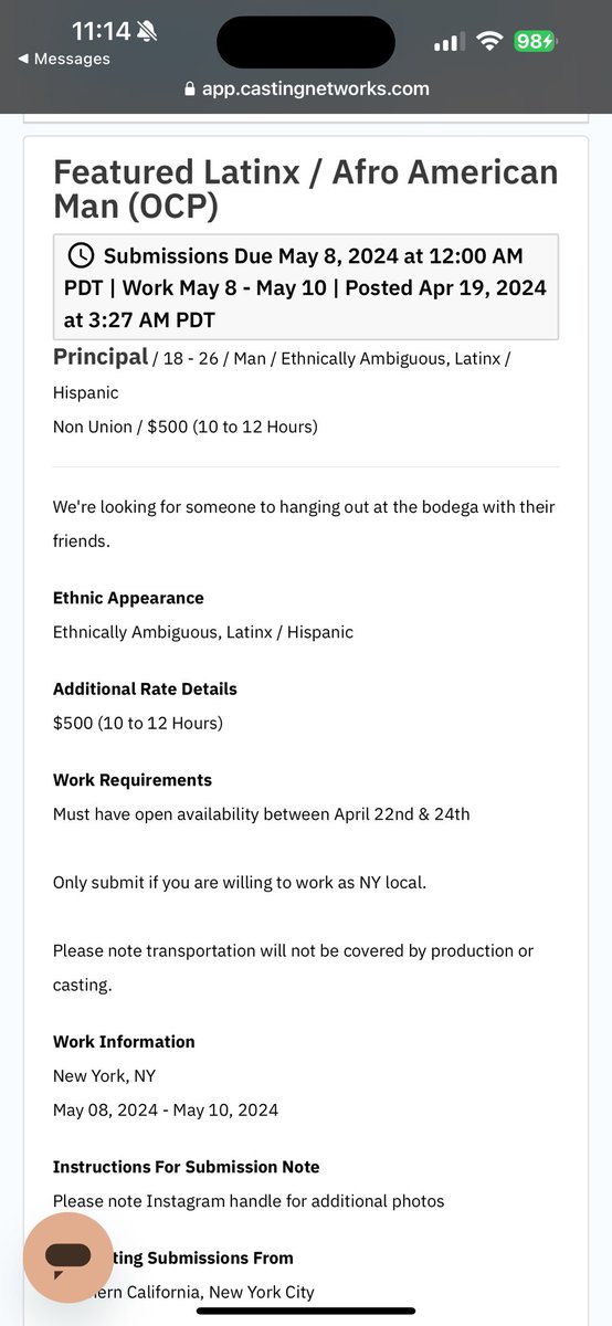 This is what @newbalance , a company making 6.5 billion in annual revenue in 2023, is paying for Afro-Latino representation in their commercial. $500. no buyout. No covering of transportation or even hotel. Despicable. #casting #actor #commercial #actorsofcolor #castingnetworks