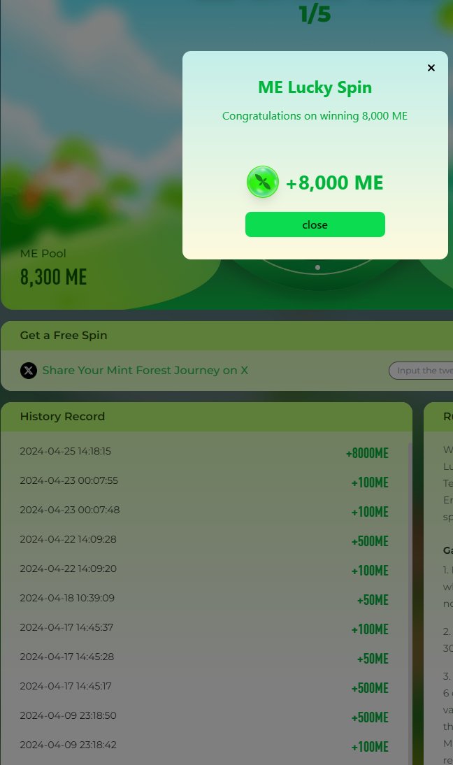 Bluejay1933's tweet photo. Finally, the lucky spin paid off!
Won 8000 ME!
This airdrop is going to be dope :)

Join at : https://t.co/wsEVo6Xzgr

@Mint_Blockchain is the L2 for #NFT industry. Nurture your MintTree and redeem $MINT rewards 🚀

#MintBlockchain #L2forNFT https://t.co/caN7YjPE3G