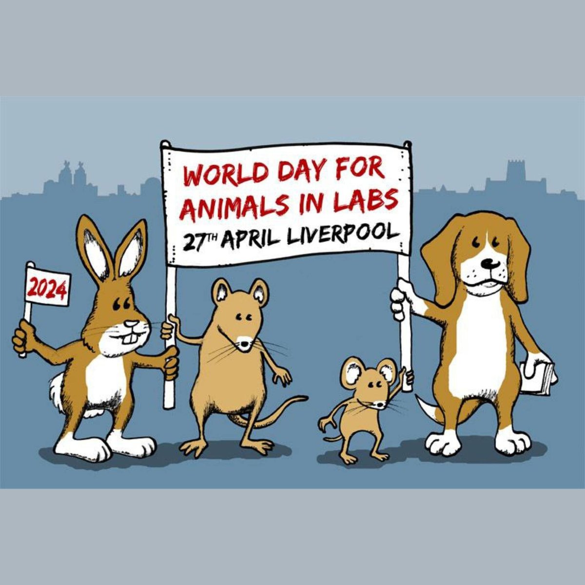 WORLD DAY FOR ANIMALS IN LABORATORIES DEMO IN UK - CALL TO ACTION unoffensiveanimal.is/2024/04/25/wor…