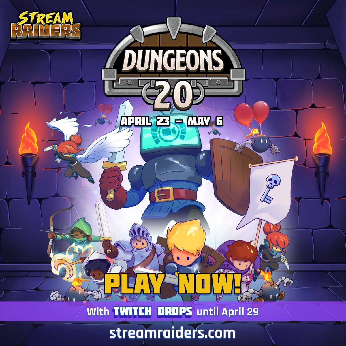 Hey! In case you didn't hear, Dungeons 20 is LIVE! ⚔️ Join your favorite Captains as they climb their way to the top of the leaderboard and earn those shiny keys! 🔑