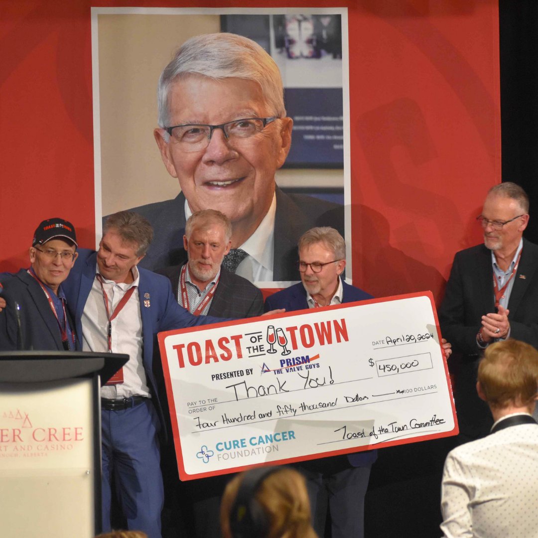 Thrilled to announce the #2024ToastoftheTown event raised an astounding $450,000 for @albertacancer, @curecancerfnd and the Cross Cancer Institute. These funds will drive groundbreaking cancer research in #cellulartherapy. The future of Alberta cancer care shines bright today!