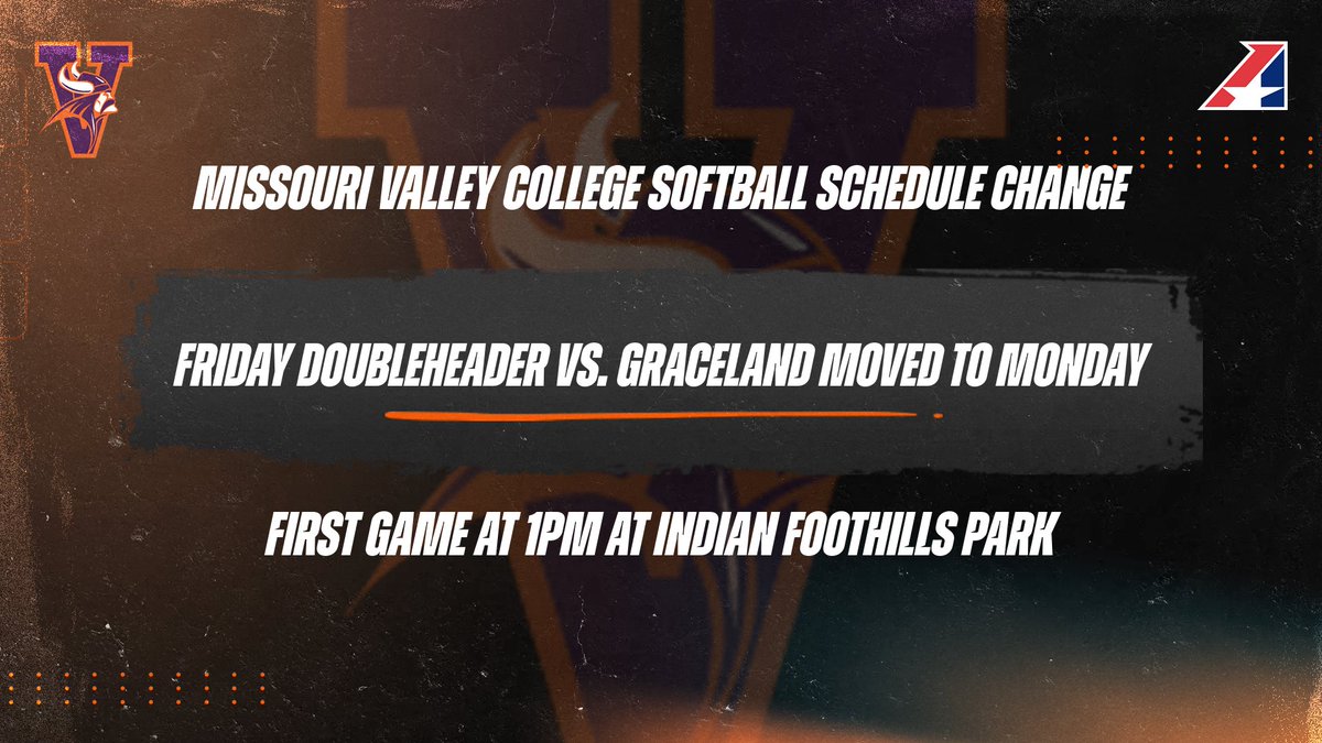 🚨🚨🚨Softball Schedule Change!!! Expected weather is causing Friday's home doubleheader against Graceland to be moved to Monday.