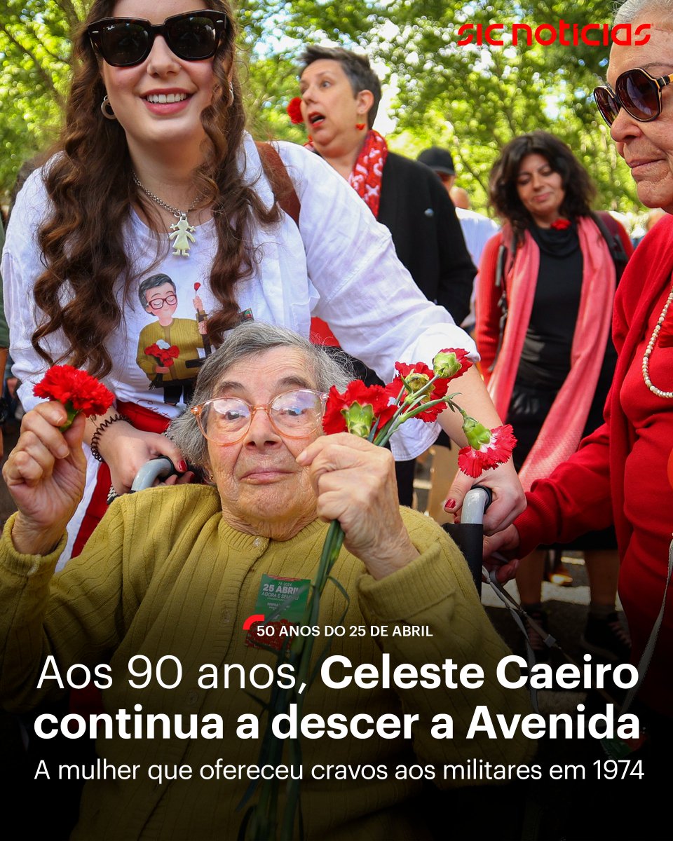 Na véspera, a neta tinha lamentado o "“sentimento de ingratidão de um país que dá tantas condecorações": “Não houve nenhum organismo capaz de homenagear a Celeste dos Cravos enquanto ela está viva”

Acompanhe as comemorações do 25 de Abril em bit.ly/4aOnjox