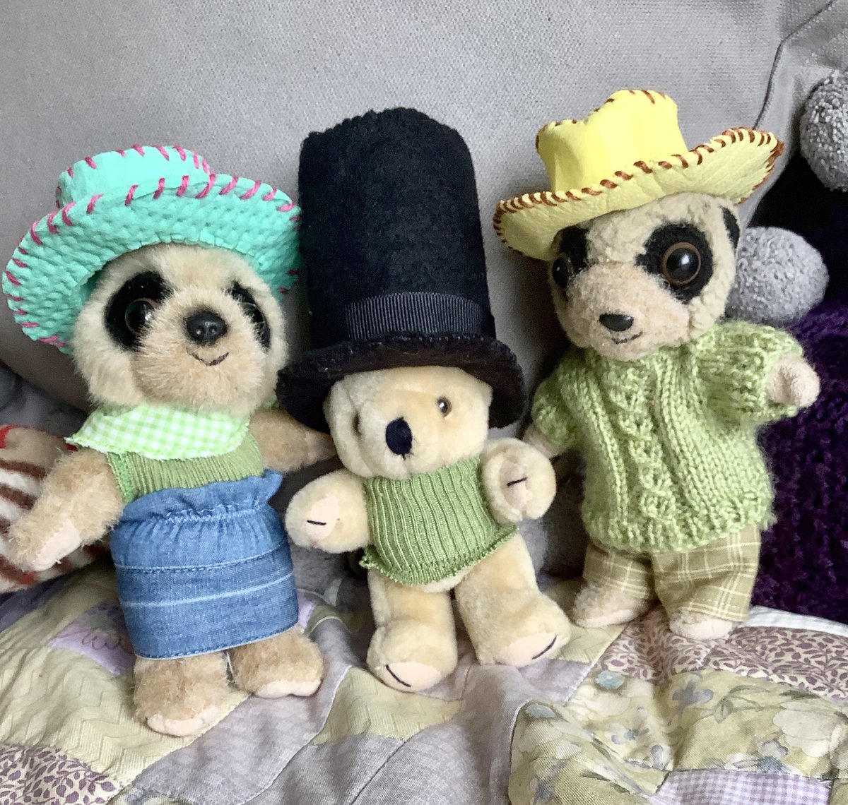 FredTedOlga's tweet photo. How to make a hat anyone? #MakeAHat @monkey_maisie @BearBendor72384 number one https://t.co/K3NTvseLlt