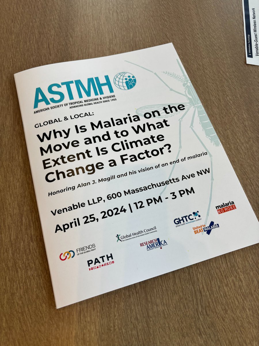 We are excited to join partners @theglobalfight @GHTCoalition @GlobalHealthOrg @MalariaNoMore @beatmalaria @ResearchAmerica at today’s #WorldMalariaDay event 'Why is Malaria on the Move and to What Extent is Climate Change a Factor' hosted by @ASTMH! #EndMalaria