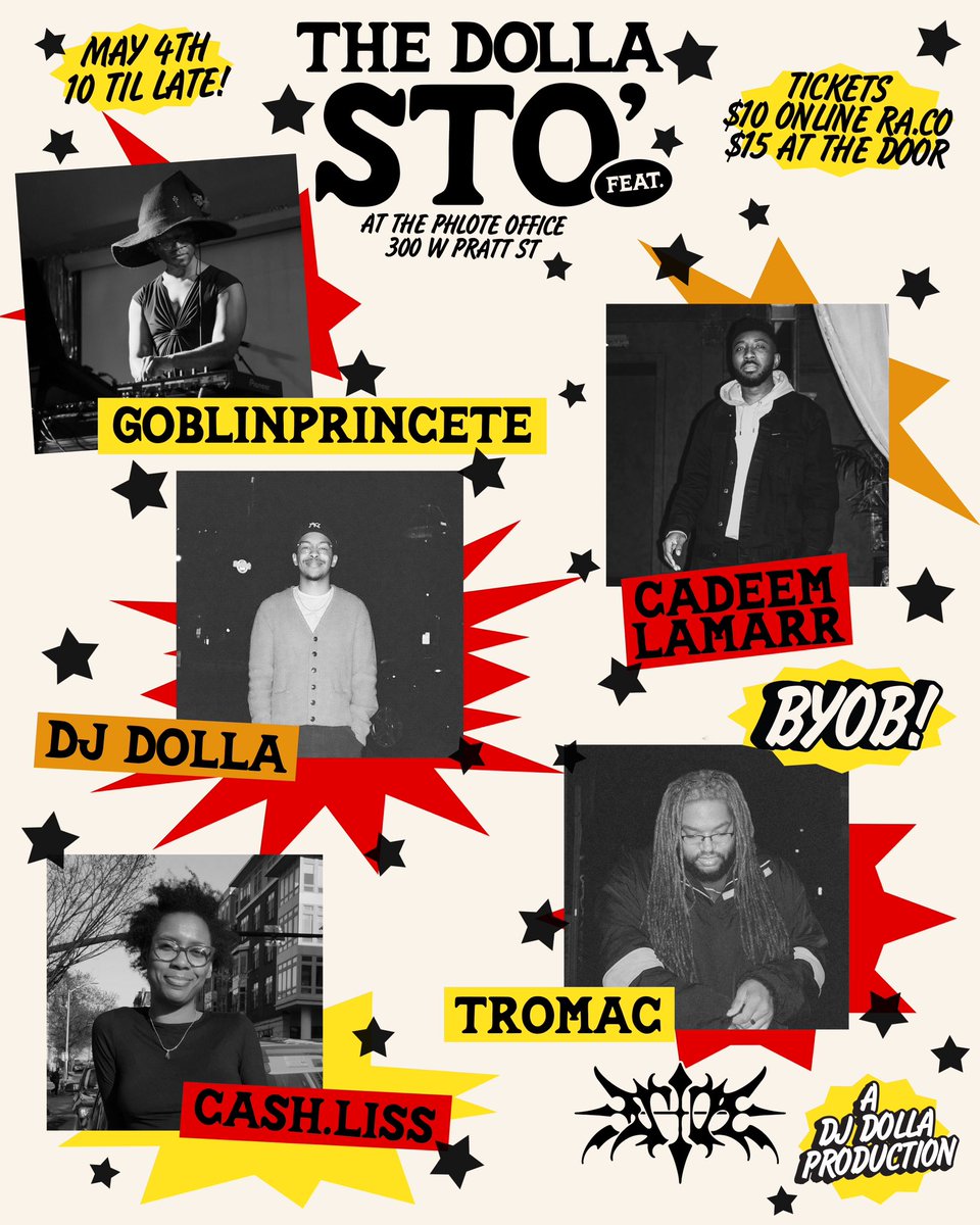 Next Saturday, we are kicking off the silliest party in Baltimore 

I been in the lab workin hard, and imma leave it all on them tables.

I hope to see you there 🕺🏽

ra.co/events/1902589