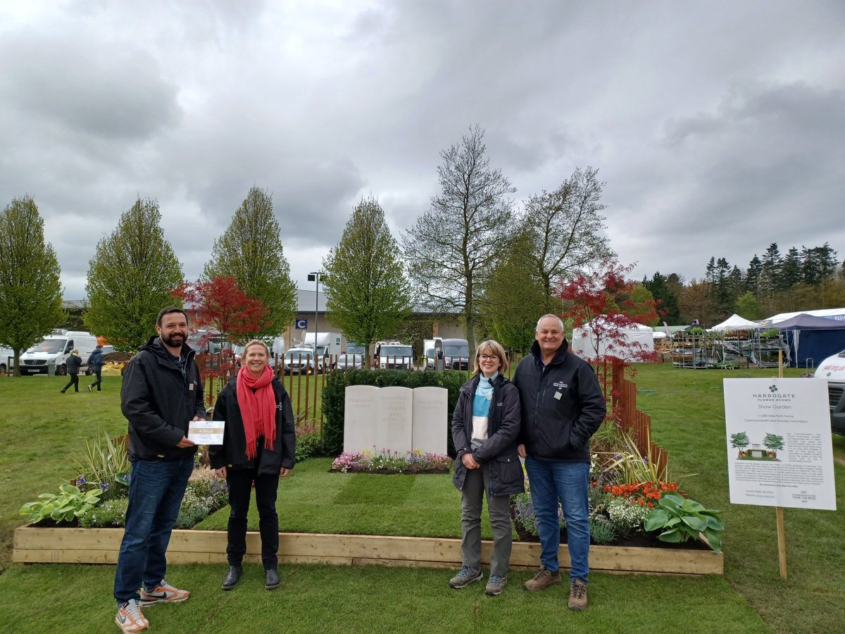 ElizbethjmSmith's tweet image. Absolutely delighted that our @CWGC show garden was awarded gold at @HarrogateFlower! Love all my North colleagues who made the garden a reality - fabulous to work with such a highly skilled team!