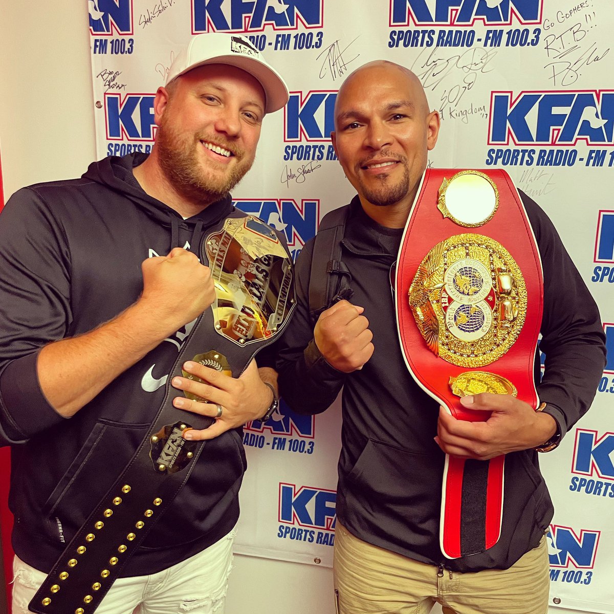 Shoutout to “The Champ” and congratulations on your retirement @GoldenCalebT! Heck of a ride my man! #TeamTruax #kfan #osseo