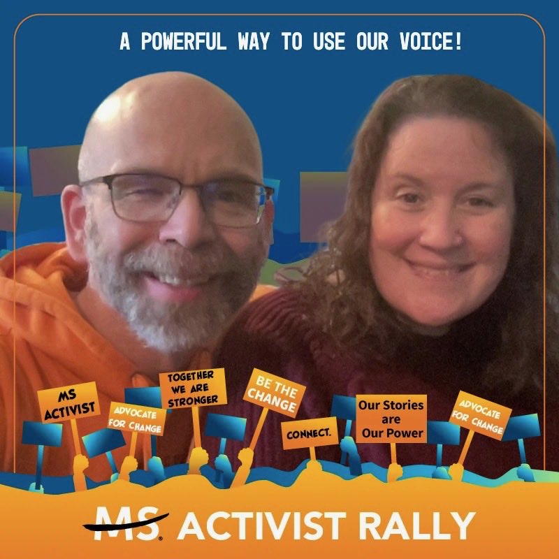 Dan and I always learn a lot and are reenergized as we gather with others in our MS community. #MSactivist