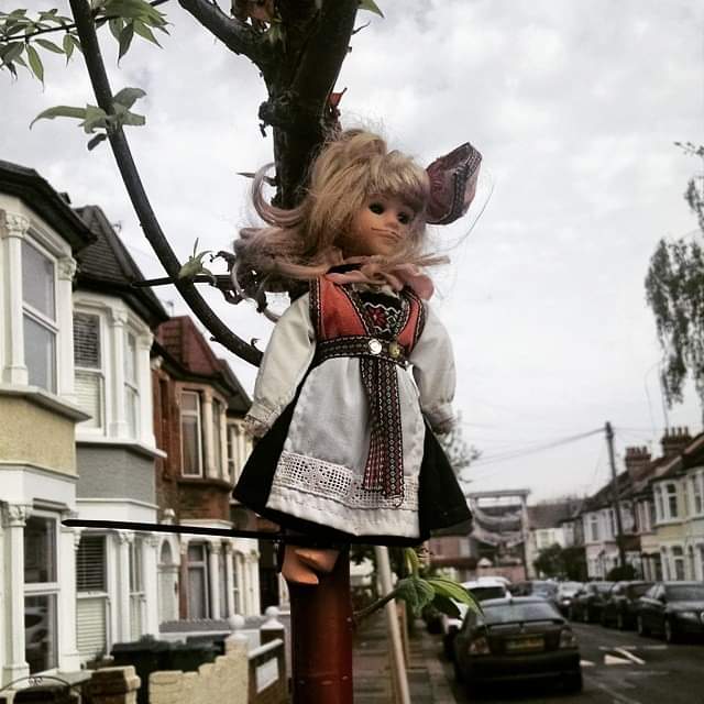 Happy 9 year anniversary to the moustached zip tied doll found on the streets of Walthamstow adorned in folk costume. Still wish I'd taken it.