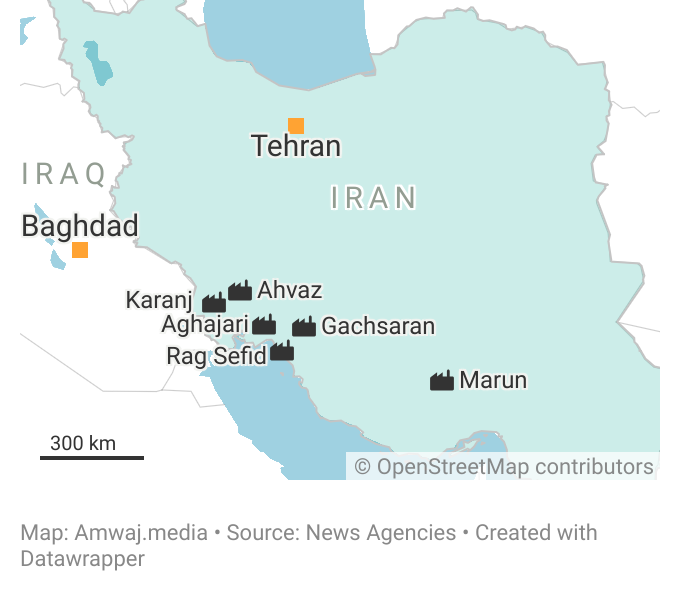 #DailyData from @amwajdata | Major oil facilities in 🇮🇷Iran

Learn more 👉 amwaj.media/data/country/i… #IranEnergy #OilProduction 🛢️🛢️