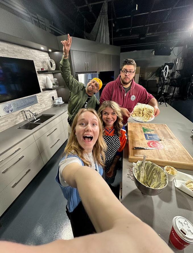 The crew and I got together for another episode of 'Cait's Kitchen Wedding Edition' this week... Stay tuned to see the masterpiece we created...it's definetly something 🤣- @Caitlynlepp
