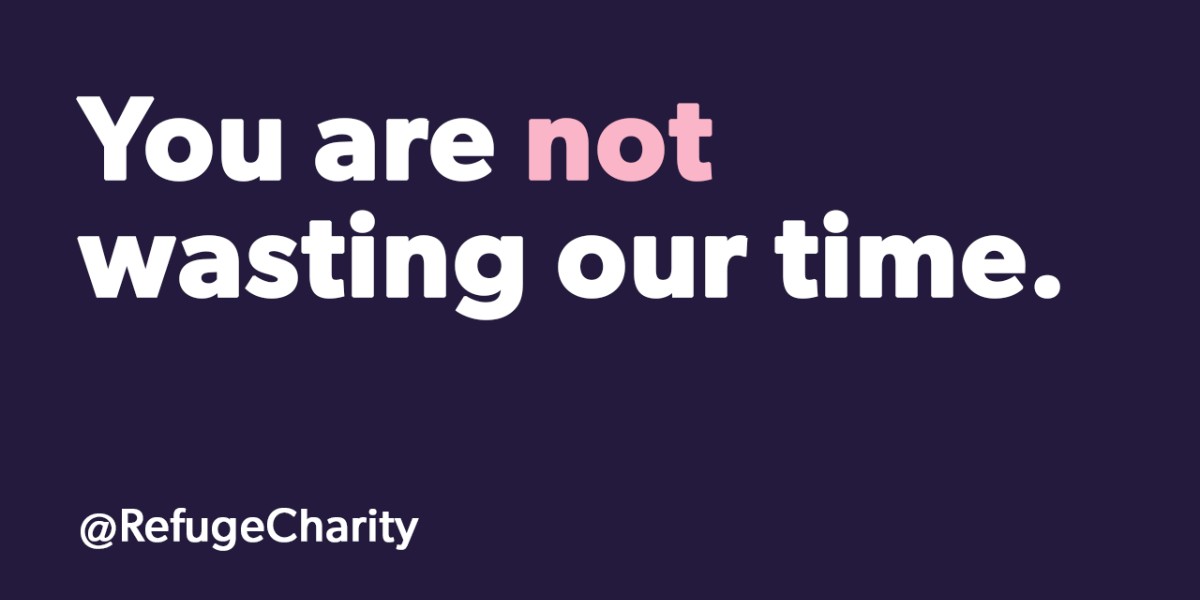 Our team of helpline experts will help you to understand your options and support you to make any decisions about the future. Call our National Domestic Abuse Helpline for free on 0808 2000 247. bit.ly/33OYW73