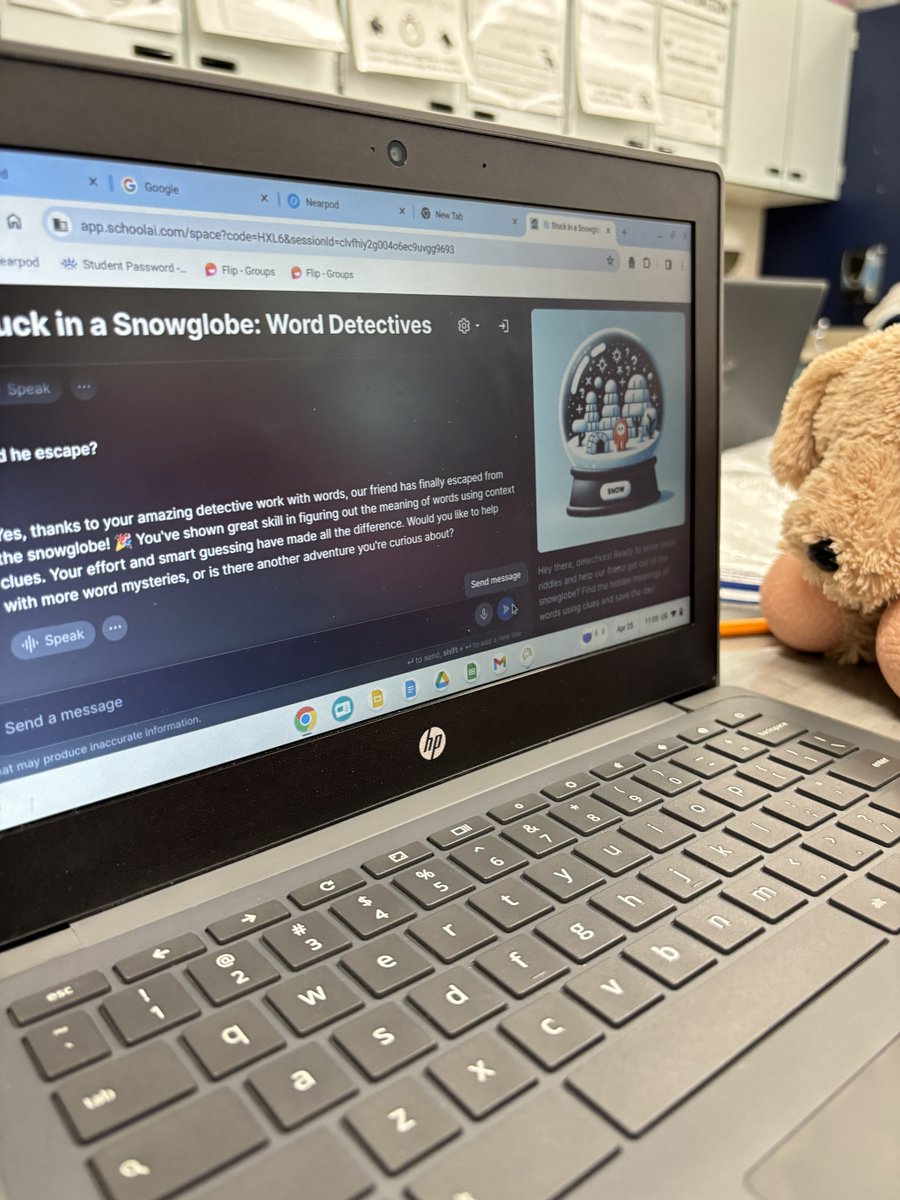 GetSchoolAI's tweet image. Second graders at Herriman Elementary in Utah used their robot space to help a friend escape a snow globe! By decoding &apos;unknown words&apos; from clues, they freed their friend after learning three new words. They loved the challenge! #schoolai #aiforstudents #aiforteachers