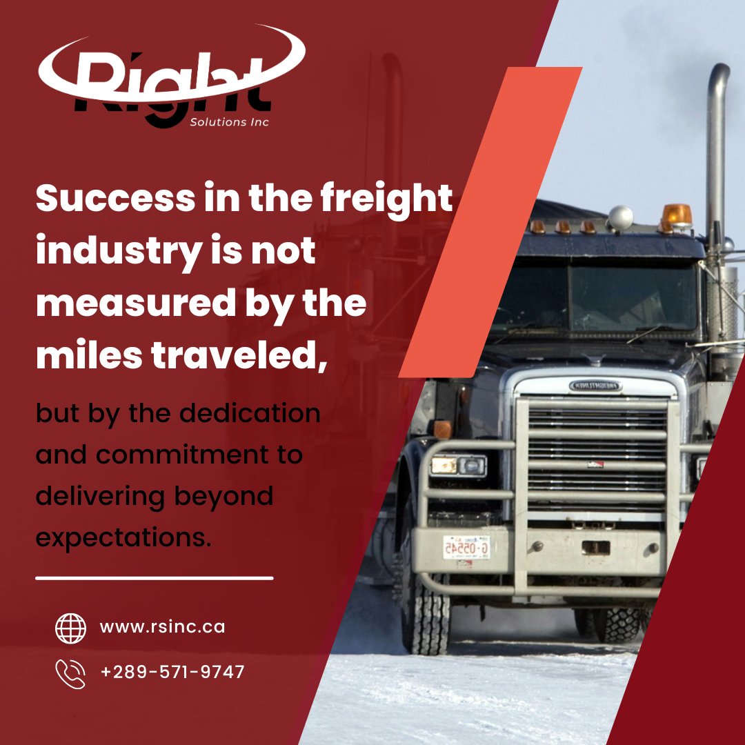At Right Solution INC, we're committed to delivering excellence every step of the way. 🌟🚚

Visit Wesite ➡️ zurl.co/XVQU
Phone: 289-571-9747
E-mail: Brokerage@rsinc.ca

#FreightForwarding #ExceedExpectations #LogisticsSolutions #SupplyChainOptimization #SupplyChain