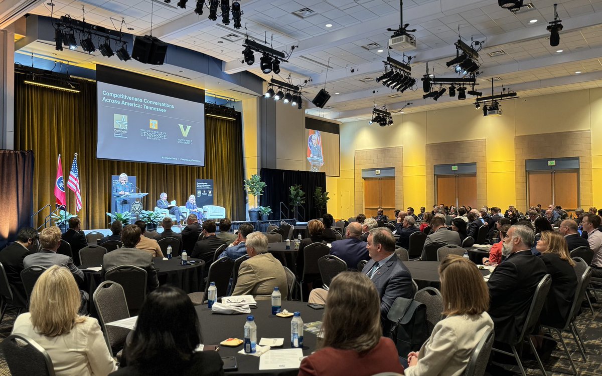 Glad to join @VanderbiltU Chancellor Diermeier and @CompeteNow President Wince-Smith in welcoming creative innovators from different sectors and backgrounds together for Competitiveness Conversations Across America: Tennessee — the Future of Mobility, Energy & Manufacturing.