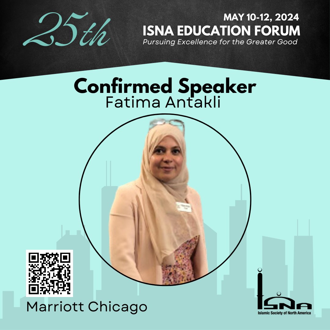 Meet Speaker Fatima Antakli, a Quran, Tafseer, Tajweed, & Arabic teacher with 15 years of global experience. Holder of a Master’s in Quranic science & various certifications, including Ijaza & Nurania, she's shaping the future of Islamic education. #25thISNAEducationForum