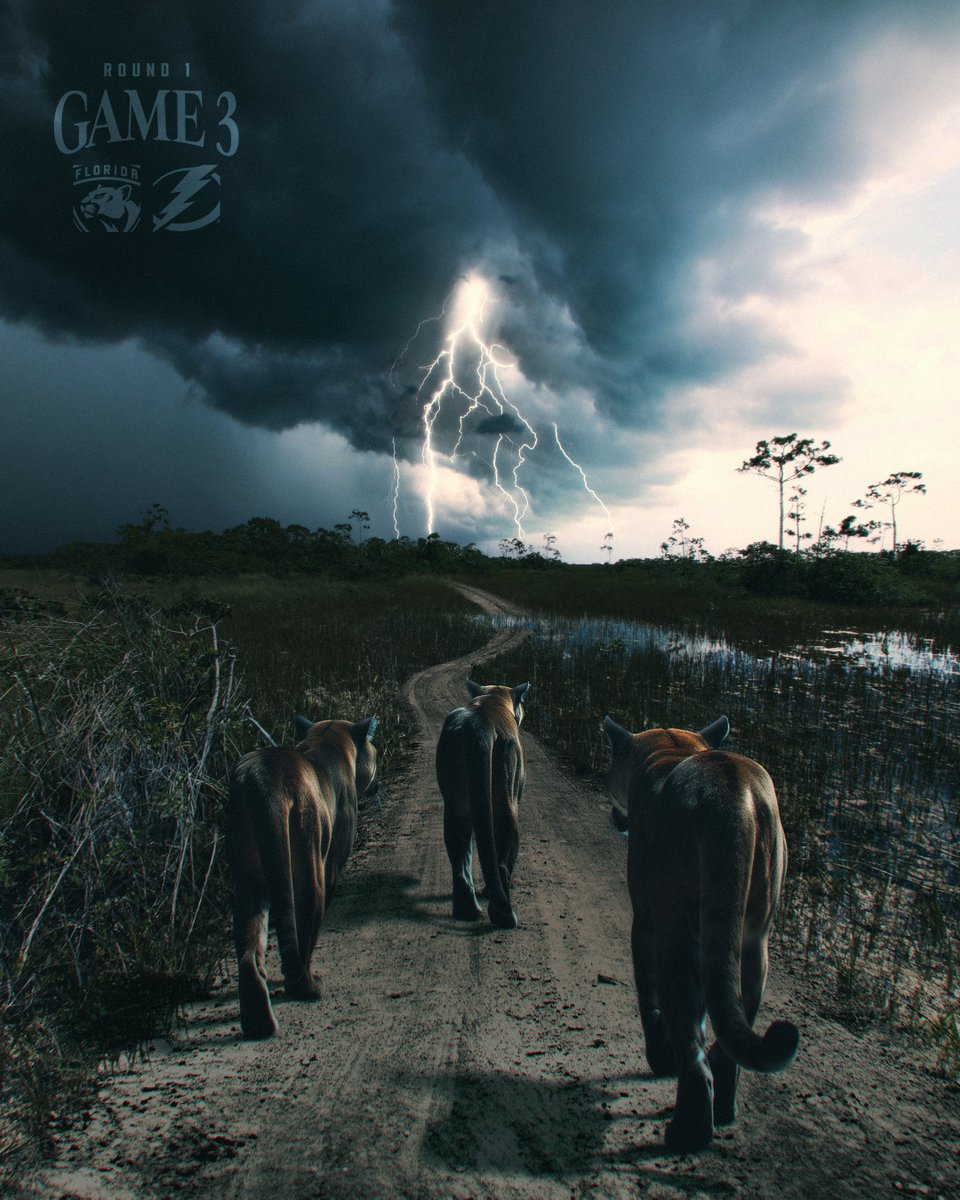 FlaPanthers's tweet photo. Storm chasers. https://t.co/FL72dVnsW3