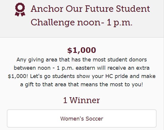 HolyCrossND's tweet photo. Congrats to our women’s soccer team! They won the student challenge! #anchorourfuture #saintsgiveback https://t.co/C9JQwCy1oG