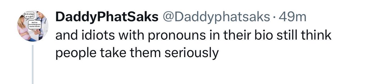 Yes. If I want respect, I should put something classy in my bio, like my name is daddyphatsaks.