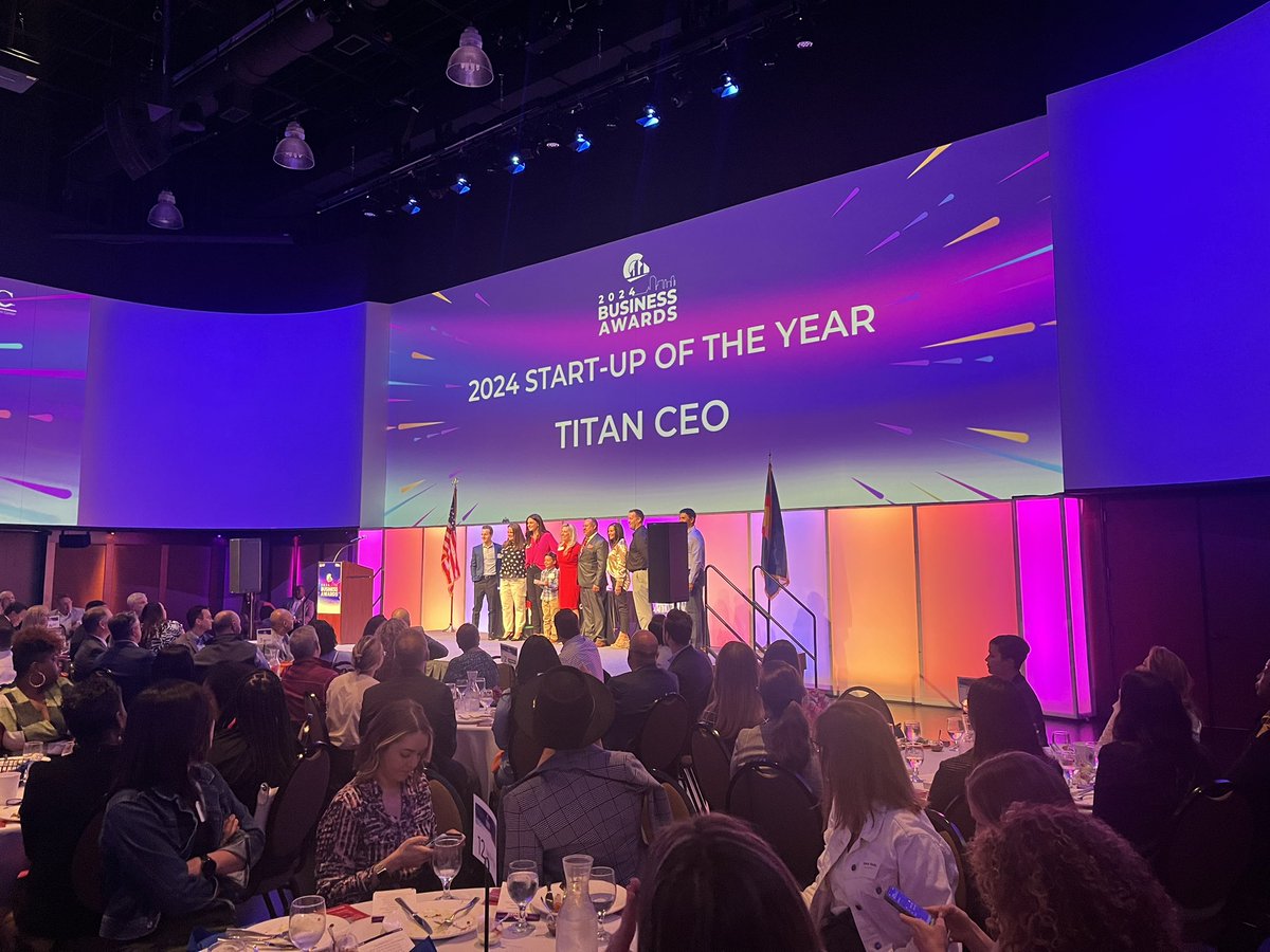Congratulations to @Titan100CEO for snagging the title of Start-up of the Year! Your bold vision and drive are propelling innovation to new heights across Metro Denver. #BizAwards
