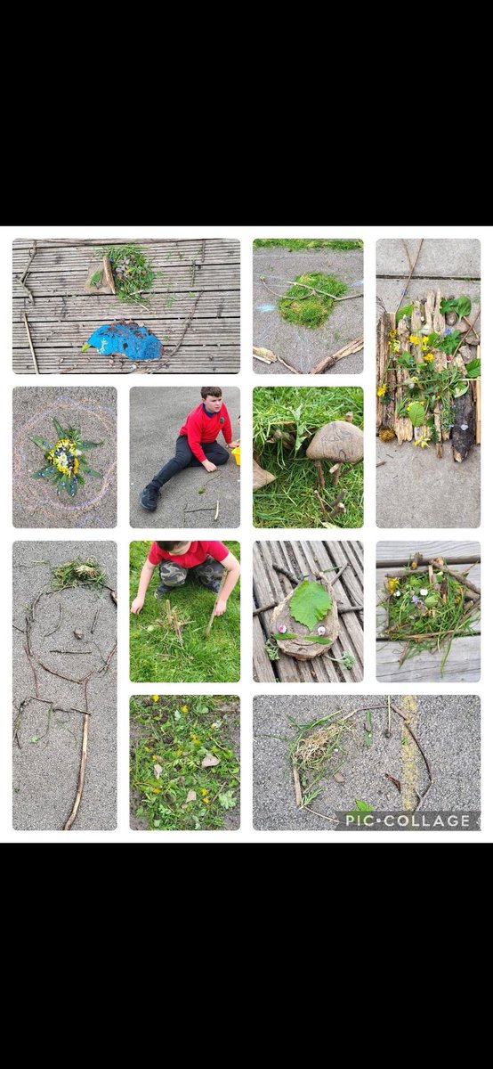 🍃🌿Outdoor Learning Day🌿🍃 What a wonderful afternoon we have had learning outdoors. We went on a scavenger hunt for natural materials to create artwork and then used them to make beautiful nature crowns. 👑