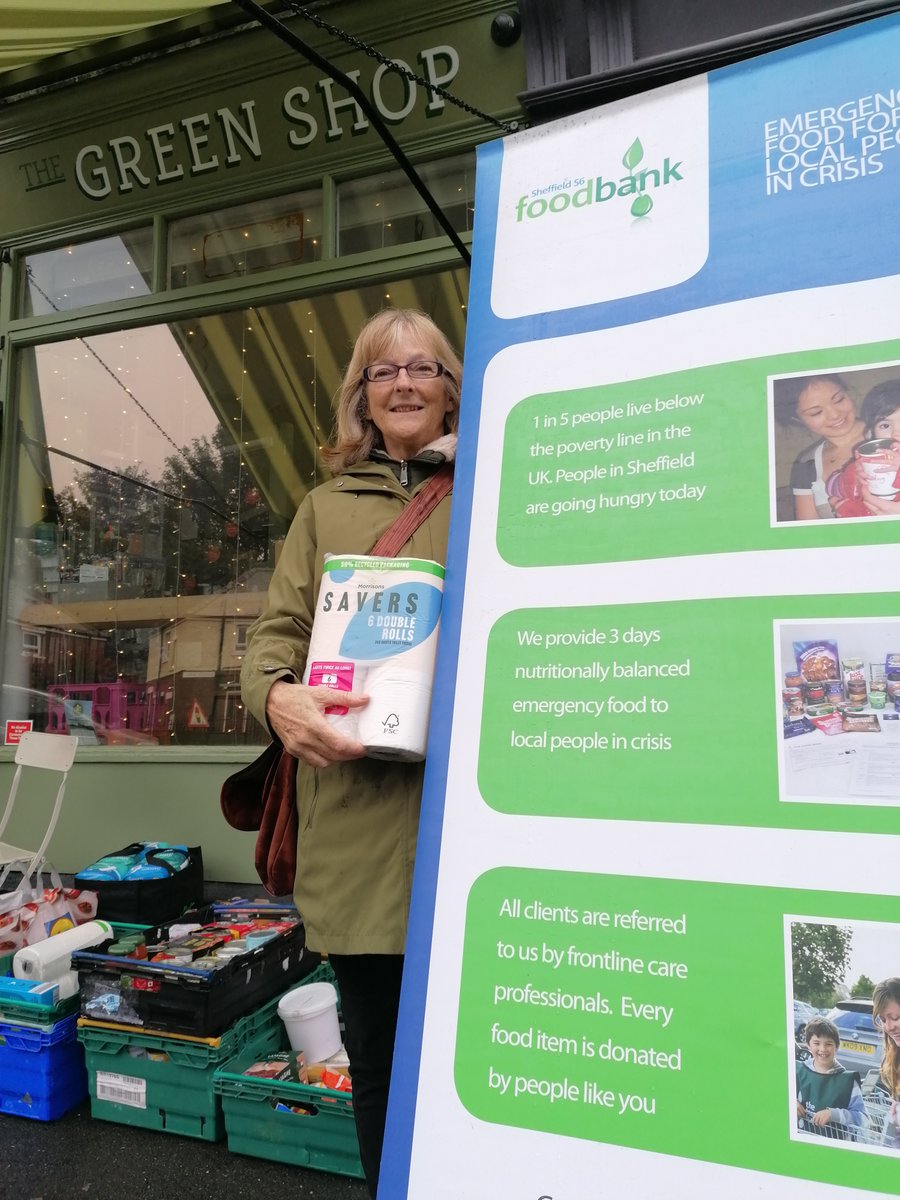 We will be collecting again for S6 Foodbank outside The Green Shop, 128 Wadsley Lane, this Saturday April 27th from 10am to 12 noon. @ChristineGKCllr will hold a street surgery from 10 to 11am if you have any enquiries or need assistance. @MallinsonToby @HenryNottage