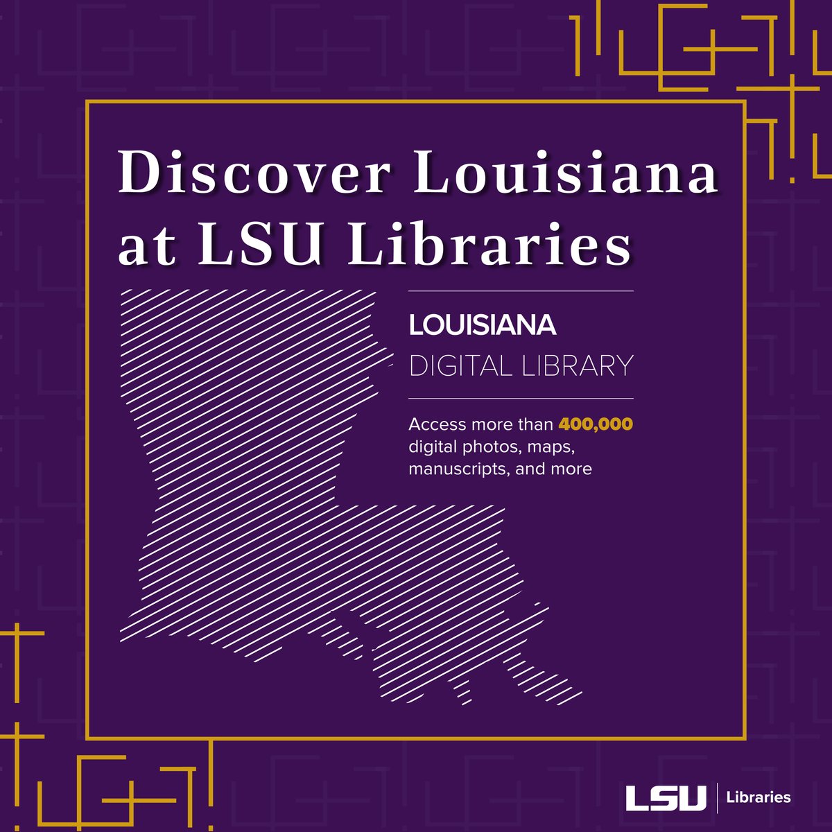 Explore Louisiana's past from anywhere in the world with @LouisianaDigLib, a collaboration between #LSU Libraries & other cultural memory institutions across the state. Access over 400k photos, maps, manuscripts, & more: louisianadigitallibrary.org #ScholarshipFirst #Louisiana