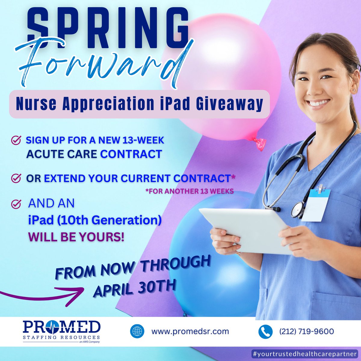 Don’t wait any longer, #registerednurses! The deadline is nearing. Act now!

#techtreat #apple #appleipad #ipad10generation #acutecare #acutecarenurse #iPadgiveaway #nurselife #nurses #nursesofinstagram #nursesoffacebook #rn #tarvelrn #promedsr