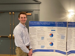 #UBuffalo #nursing faculty and students presented at the 37th Annual Research and Scholarly Activities Conference for the Professional Nurses Association of Western New York on April 16. Kyle Ciehomski, psych/mental health DNP student, was awarded first prize for his poster.