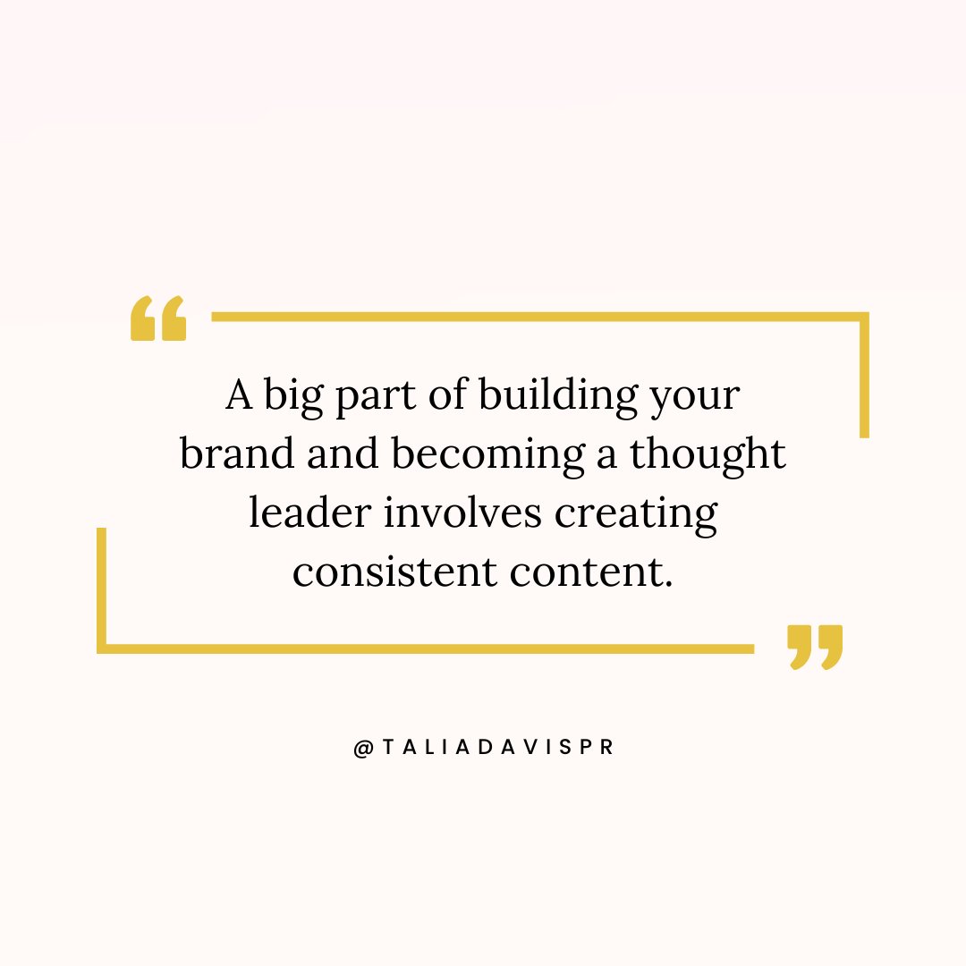 A big part of building your brand and becoming a thought leader involves creating consistent content. But, you can only reach so many people if you’re only publishing content on your own platforms.

taliadavispr.com/services

#WomeninPR #Fempreneur #WomeninBusiness #PRTips