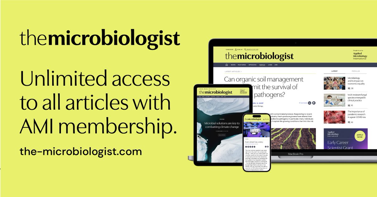 From the latest science news, to cutting edge features exploring the world we live in, The Microbiologist has something for everyone, everywhere. Trial a subscription or become an AMI member to give you unlimited access including our journals - the-microbiologist.com/subscribe