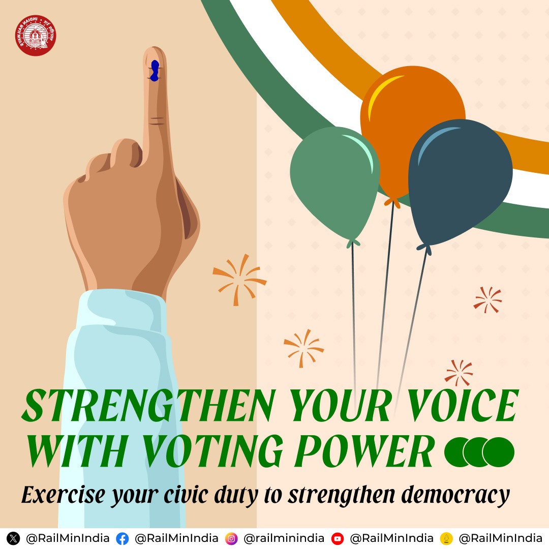 Make your vote your strength, upholding the primary foundation of democracy. #ChunavKaParv #DeshKaGarv #Elections2024