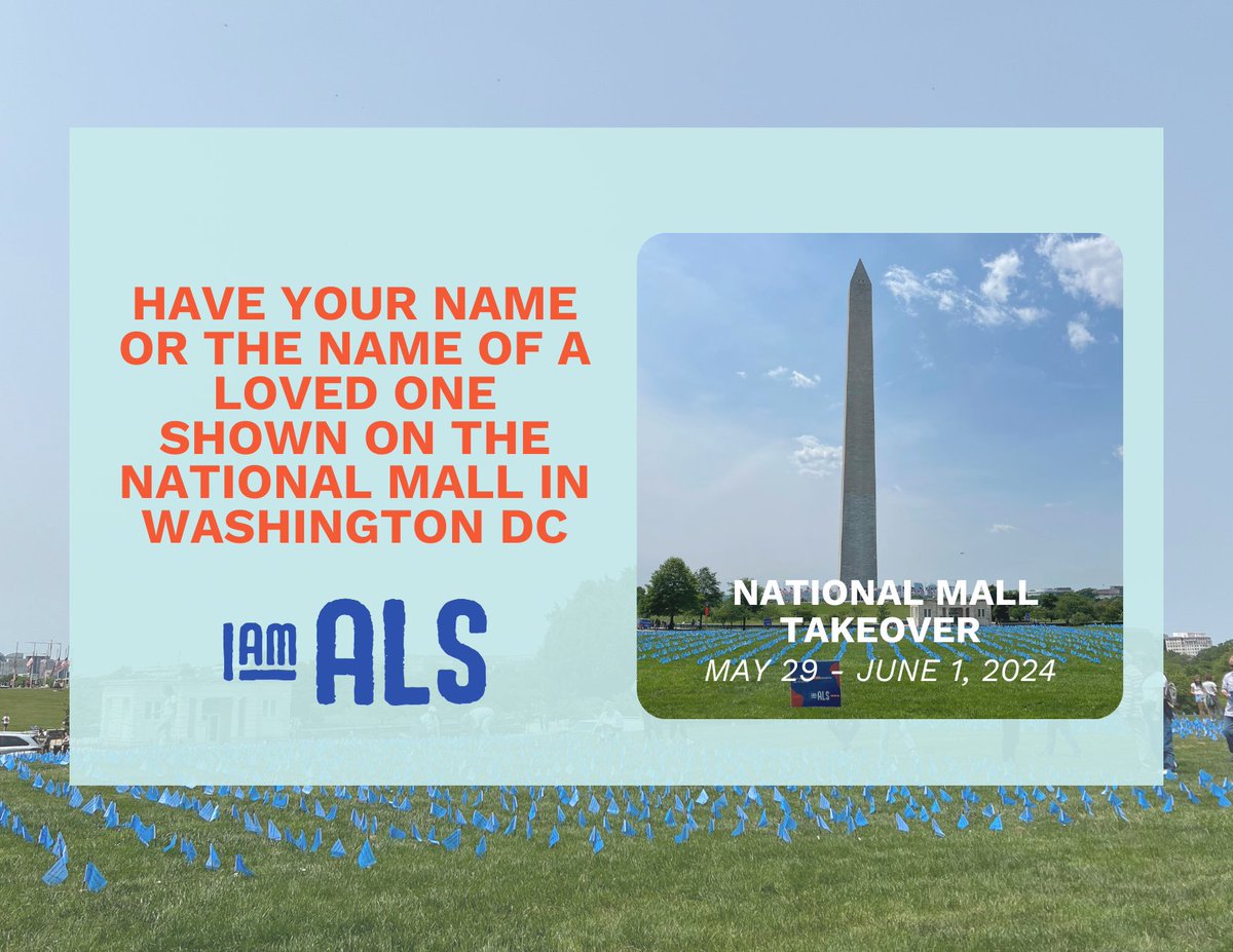 REMINDER: The deadline to add a flag to this year's display is May 2nd. If you haven't yet added a flag to honor yourself or a loved one, please do so soon! Note: please submit again if you've submitted in past years. ➡️tinyurl.com/sxamy3su #ALSMNDWithoutBorders @iamalsorg