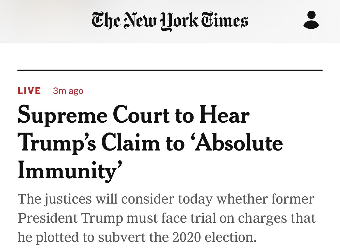 Oh yes, let's take some time to discuss whether some people should be completely above the law. Utterly ridiculous. This court is beyond corrupt.