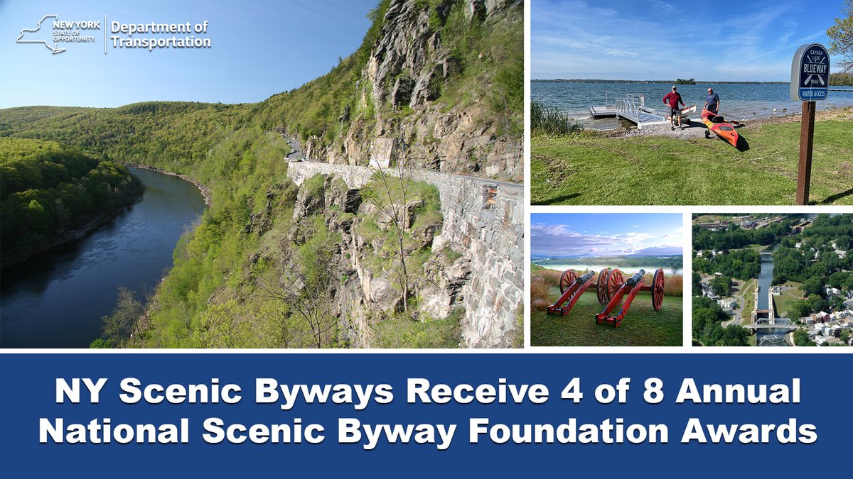 NYS is home to some of the best and most beautiful scenic byways in the country, and did you know they’re award-winning? Recently, NYS byways were awarded 4 out of 8 annual awards presented by the National Scenic Byway Foundation. More Here: bit.ly/44lKogc