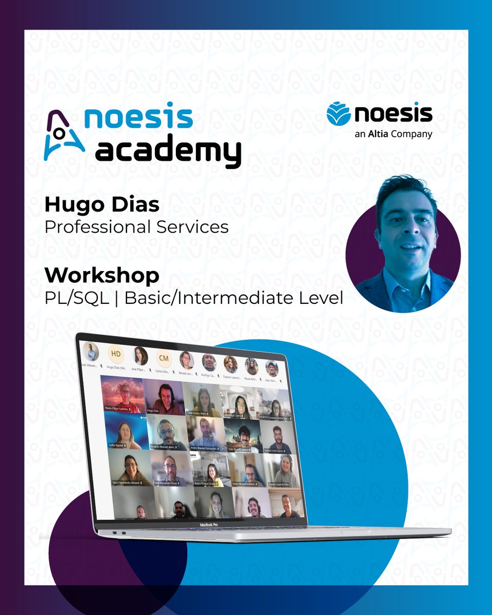 📚 Another Noesis Academy! 'PL/SQL basic-intermediate' with Hugo Dias from Professional Services, where we talked about process and information analysis through cursors and collections. 📌Find out more about us here: bit.ly/4aMkVyO #pl #sql #learning #workshop