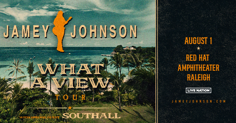 PRESALE HAPPENING NOW! @Jamey_Johnson's What A View Tour with special guest @ReadSouthall is coming to @RedHatAmp #Raleigh 8/1! 🎟️ Use code: RIFF - livemu.sc/3xShJTF Public On Sale: Friday 4/26 at 10am - livemu.sc/3QiGMFK