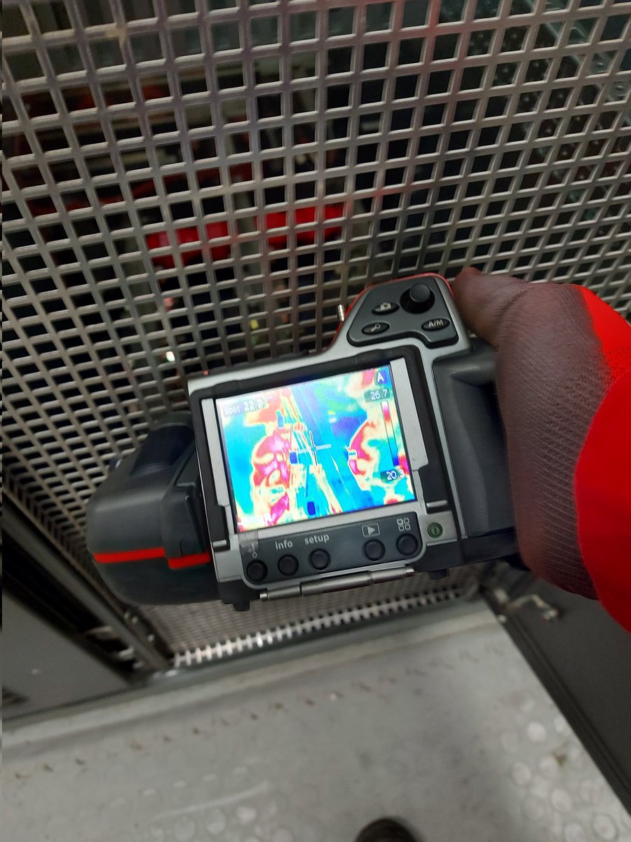 In focus, #thermographic inspection of HV bus systems and terminations. Testing to assist the customer with their electrical PM's.