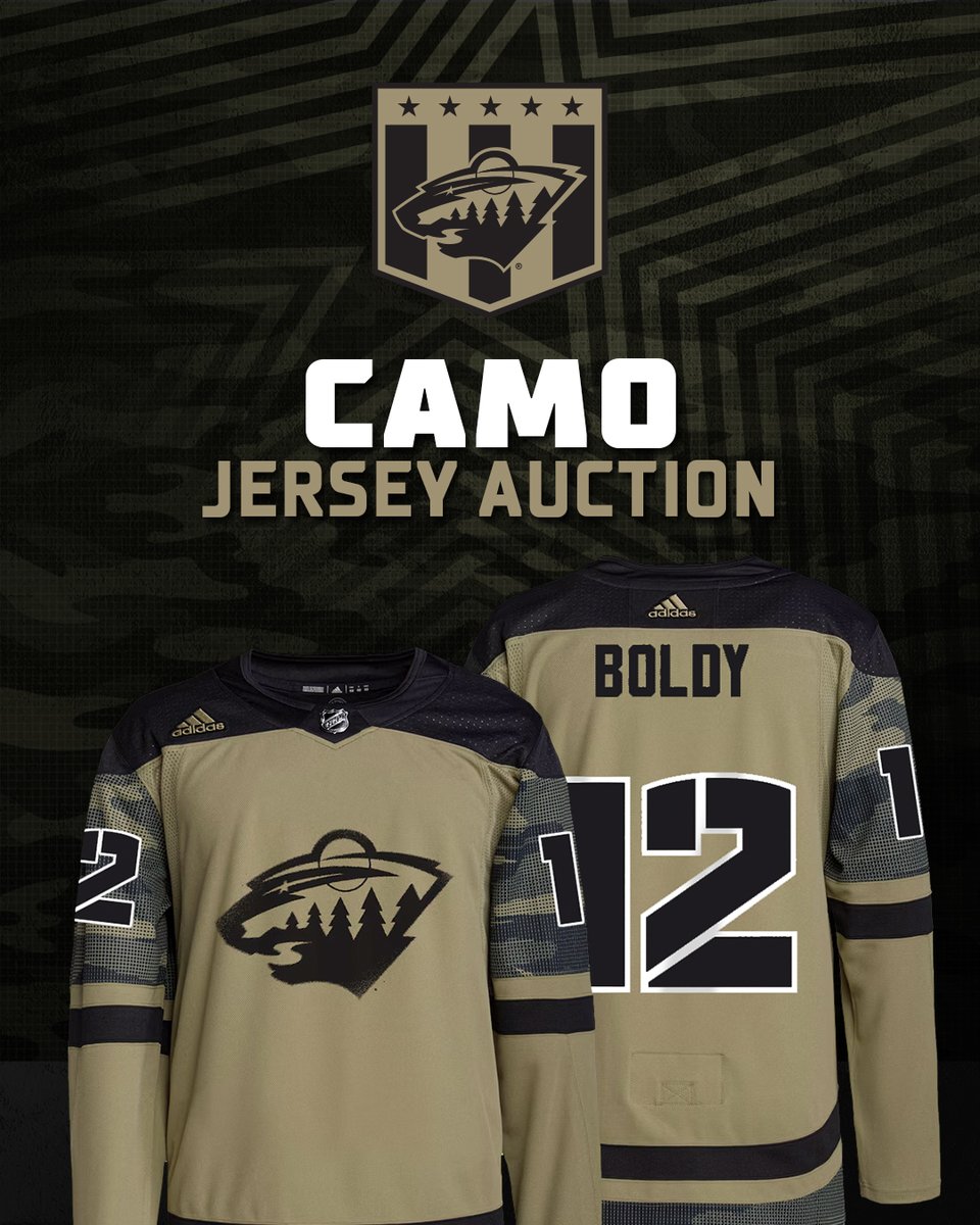 The #mnwild Camo Jersey Auction ends tonight, get your bids in now! ⤵️ 🔗: bit.ly/3W0EVZX #MNWildFoundation x @United_HL