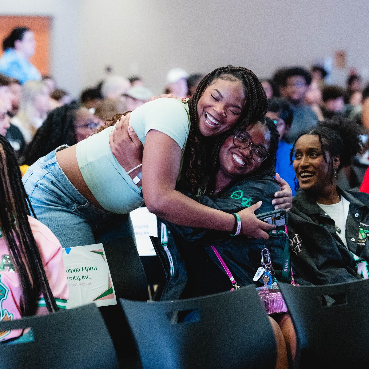 Pictures from the National Pan-Hellenic Council Overton R. Johnson Memorial Scholarship Step Show! ✨ Students, faculty, staff, and their friends and families attend to see who carries home the step competition trophy.