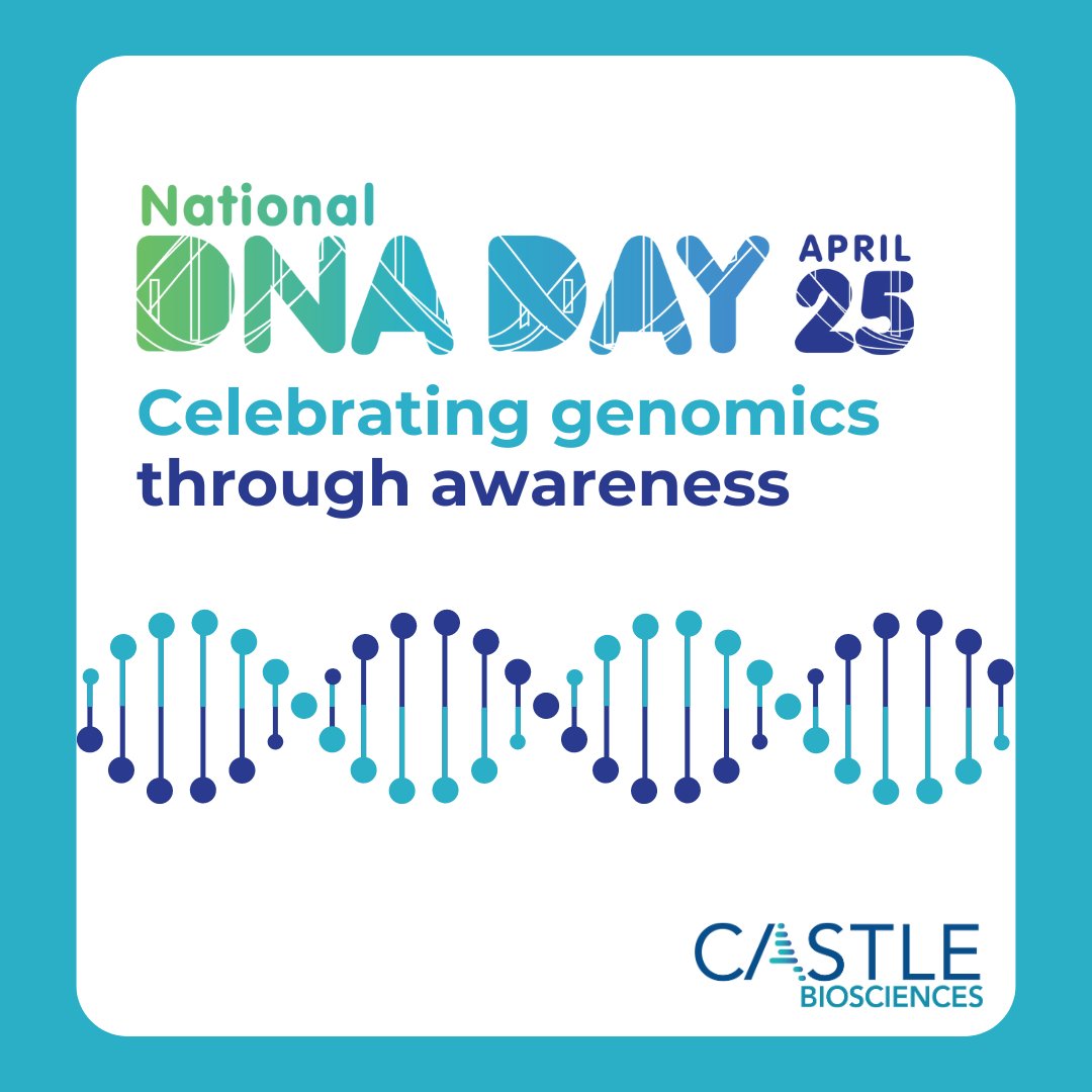 #DNADay24 celebrates the power of genetics & genomics in our daily lives.

Castle's tests in dermatology, gastroenterology, mental health & ophthalmology rely on genetic information to provide personalized, actionable data to inform treatment decisions. hubs.la/Q02tH7Pb0